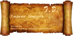 Taubner Dominik névjegykártya